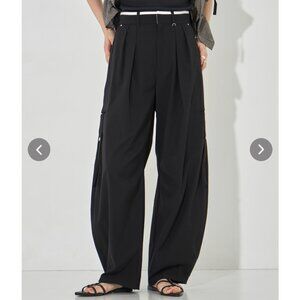 Double-waisted cocoon pants